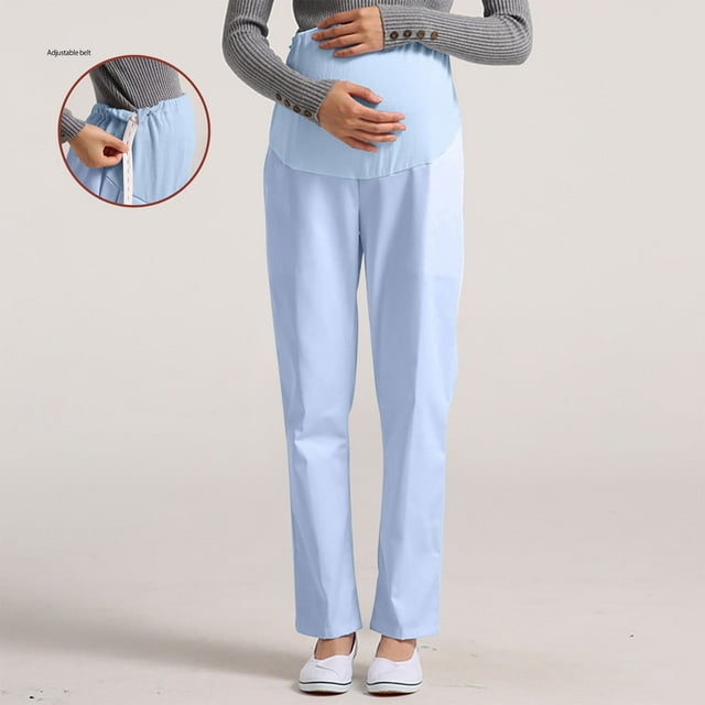 AherBiu Pantalons pour Femmes Taille Élastique Réglable Soutien Pantalons Taille Haute Maternité Infirmière