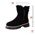 thumbnail image 5 of Gyexs Snow Boots for Women Size 5, Womens Winter Shoes 2025, Fold Over, Buckle, Hiking, Composite Toe, Outdoor Wear, Black, Size 8.5, 5 of 8