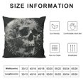 thumbnail image 5 of Patifu Pillow Cover Skull and Textures Throw Pillow Covers Black Pillowcovers Soft Double Side Print Sofa Linen Square Throw Pillowcover 18" x 18" inch for Living Room Bedroom Car Decor White, 5 of 5
