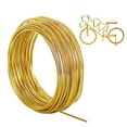 thumbnail image 1 of Alambre de aluminio de 2 mm, alambre flexible de 31 m para esculpir, hacer modelos de bicicletas, hacer joyas, tejer y envolver (oro), 1 of 5