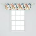 thumbnail image 2 of Marine Window Valance, Underwater Vibes Watercolor Illustrated Dolphin Corals Seahorse and Anchor Art, Curtain Valance for Kitchen Bedroom with Rod Pocket, 54" X 18", White Multicolor, by Ambesonne, 2 of 2