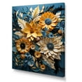 thumbnail image 2 of Designart "Abstract Sunflower Hues" Sunflowers Wall Art Living Room, 2 of 7