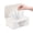 white, variant on Make Up Remover Wipes Wipes Dispenser for Bathroom Black Wipes Dispenser Non-Slip Refillable Wipes Container with Sealing Lid Wipe Holder for Fresh Wipes, 7.28x4.80x2.75 inch