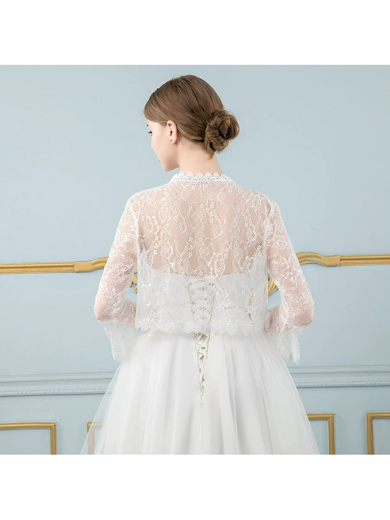 PIKADINGNIS Women Lace Wedding Shawls Wrap Bridal Cardigan Embroidered 3/4 Sleeve Sheer Floral Lace Top Covers Up Party - Walmart.com PIKADINGNIS Women Lace Wedding Shawls Wrap Bridal Cardigan Embroidered 3/4 Sleeve Sheer Floral Lace Top Covers Up Party - Walmart.com