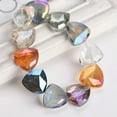 thumbnail image 3 of U8MO 10pcs 18mm Triangle Faceted Crystal Glass Loose Beads for Jewelry Making-Rose Green, 3 of 4