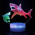 thumbnail image 1 of Night Light Sharks 3D LED que cambia de color para niños, 1 of 1