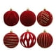 thumbnail image 2 of 6PC Christmas 8cm White Dark Green Jujube Red Velvet Powder Christmas Tree Hanging Window Decoration Velvet, 2 of 6