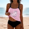 thumbnail image 4 of fheaev Tankini Swimsuits Set for Women Two Pc Bathing Suit Beach Swim Suit Blouson Swim Tank Top And High Waisted Bottom Split Swimsuit Ladies Swimwear, 4 of 4