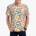 thumbnail image 3 of Balery Snake Printed Men’s Short Sleeve Polo Shirt, Midweight Men's Shirt,Golf Polo shirts -Medium, 3 of 9