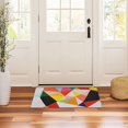 thumbnail image 3 of Yayeee Doormat for Indoor Entrance 32" x 20" Non Slippery Floor Rug, Purple Triangles, 3 of 8