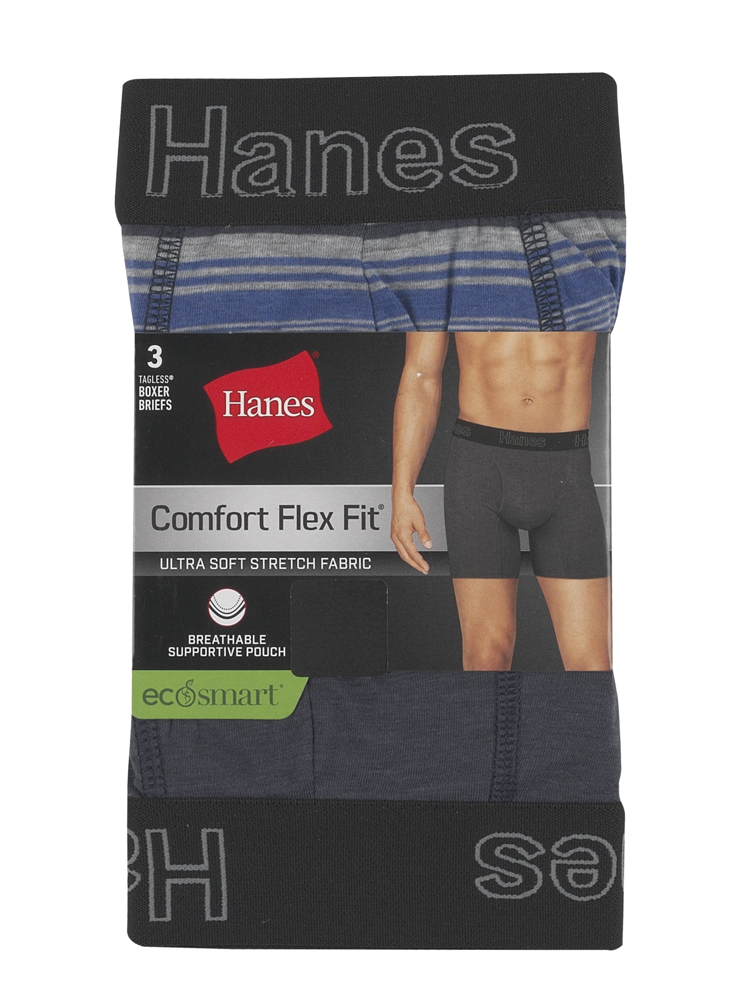 Hanes Mens Comfort Flex Fit Ultra Soft Cotton Stretch Boxer Briefs