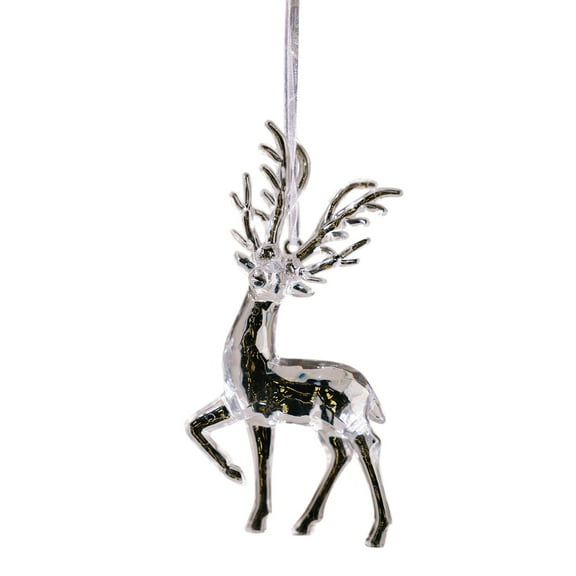Christmas Deer Hanging Ornaments - Sparkling Transparent Reindeer Christmas Hanging Ornaments Acrylic Festive Atmosphere Decorations For Embellishing Christmas Trees
