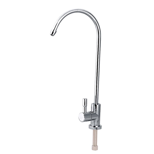 1/4inch zinc Alloy Kitchen Sink Water Filter Faucet Tap Chrome Reverse Osmosis RO Drinking Water Filter for Drinking Kitchen Sink Accessory