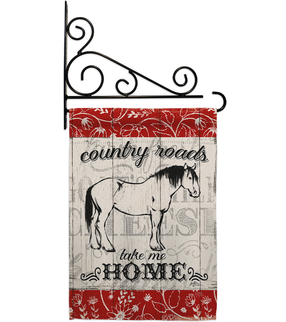 Printed Horses Garden Flags Yard House Decor Flag Portable Banner 12X18inch 