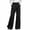 Black, variant on Women's High Waisted Ruffle Trim Wide Leg Jeans Button Front Denim Pants with Pockets for Casual Daily Wear