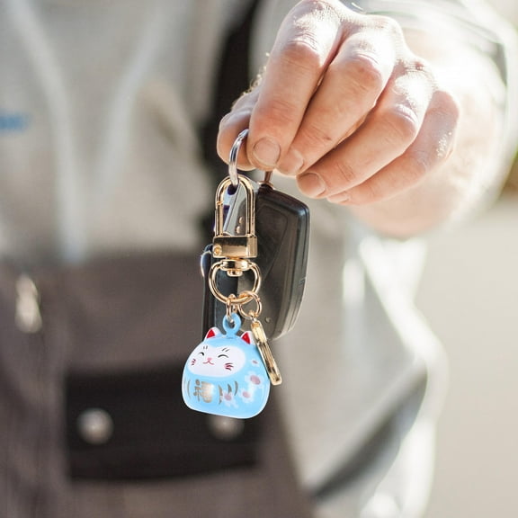 WHAMVOX Lucky Cat Keychain Cute Keychain Pendant With Bell Bag Charm For Decor Kawaii Accessory Japanese Key Chain Cute Purse Charm