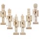 thumbnail image 1 of Juego de 6 cascanueces de Navidad de madera de 12 cm, muñeca de madera para niños, kit de bricolaje con pigmento, pincel de patrón, patrón aleatorio para muñecas de Navidad, festival, regalo, 1 of 5