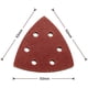 thumbnail image 3 of 70 Triángulos de lijado con velcro 6 agujeros grano 60/80/120/180/240/320/400 Juego de papel de lija triangular abrasivo triangular para lijadora triangular, 3 of 4