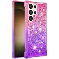 thumbnail image 3 of Compatible with Samsung Galaxy S24 Ultra Case Girls Women,Liquid Glitter Shockproof Back Cover Soft TPU Bumper Silicone Slim Protective Cover for Samsung Galaxy S24 Ultra Gradient Pink, 3 of 14