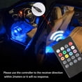 thumbnail image 2 of 4-pack 12 LED Car Interior Atmosphere Neon Lights Strip Music Control+IR Remote, 2 of 7