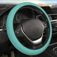 thumbnail image 3 of Lsque Aquamarine Glitter1 Ultra Soft Car Steering Wheel Cover for Women, Standard 15 inch Size for Truck Van SUV Auto, 3 of 8