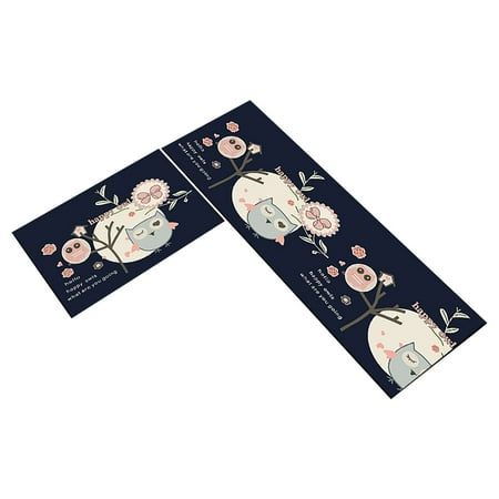 

PeiBai 40X60+40X120Cm Set Of Kitchen Floor Mats Water and Oil Absorbing Household Floor Mat Carpet
