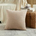 thumbnail image 2 of Fancy Homi Set of 2 Oatmeal BohoTextured Boucle Decorative Throw Pillow Covers 20x20 inch for Couch Bed Sofa Bedroom, Aesthetic Modern Home Decor, Soft Square Terracotta Accent Pillow Case 30x50 cm, 2 of 5