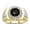 Black Star Sapphire, variant on Men's Rings Yellow Gold Plated Silver Ring Cabochon Gemstone & Diamonds Designer Style Ruby Rings For Men Size 11