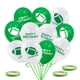thumbnail image 1 of Juego de 36 globos de látex de 12 pulgadas con temática de fútbol y rugby, para fiestas de cumpleaños, decoración (15 verdes, 18 blancos y 3 rollos de cinta verde)., 1 of 5