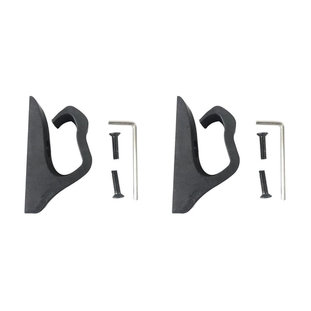 Toystoory Gancho frontal para M365, herramientas de almacenamiento de monopatín eléctrico, gancho portátil, ahorro de energía, accesorios negro 2Conjunto