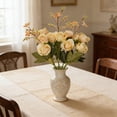 thumbnail image 6 of Faux Rose Floral Small Bouquets, Artificial Greenery Tabletop Ornaments, 12.6 Inch Silk Flower Arrangement, Wedding Centerpiece, Room Decor Accents, 6 of 6