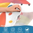 thumbnail image 3 of Yayeee Kitchen Curtains Tier Pair Light Filtering 27"x36" Rod Pocket Short Cafe Window Panel, Black Cat Rainbow, 3 of 7