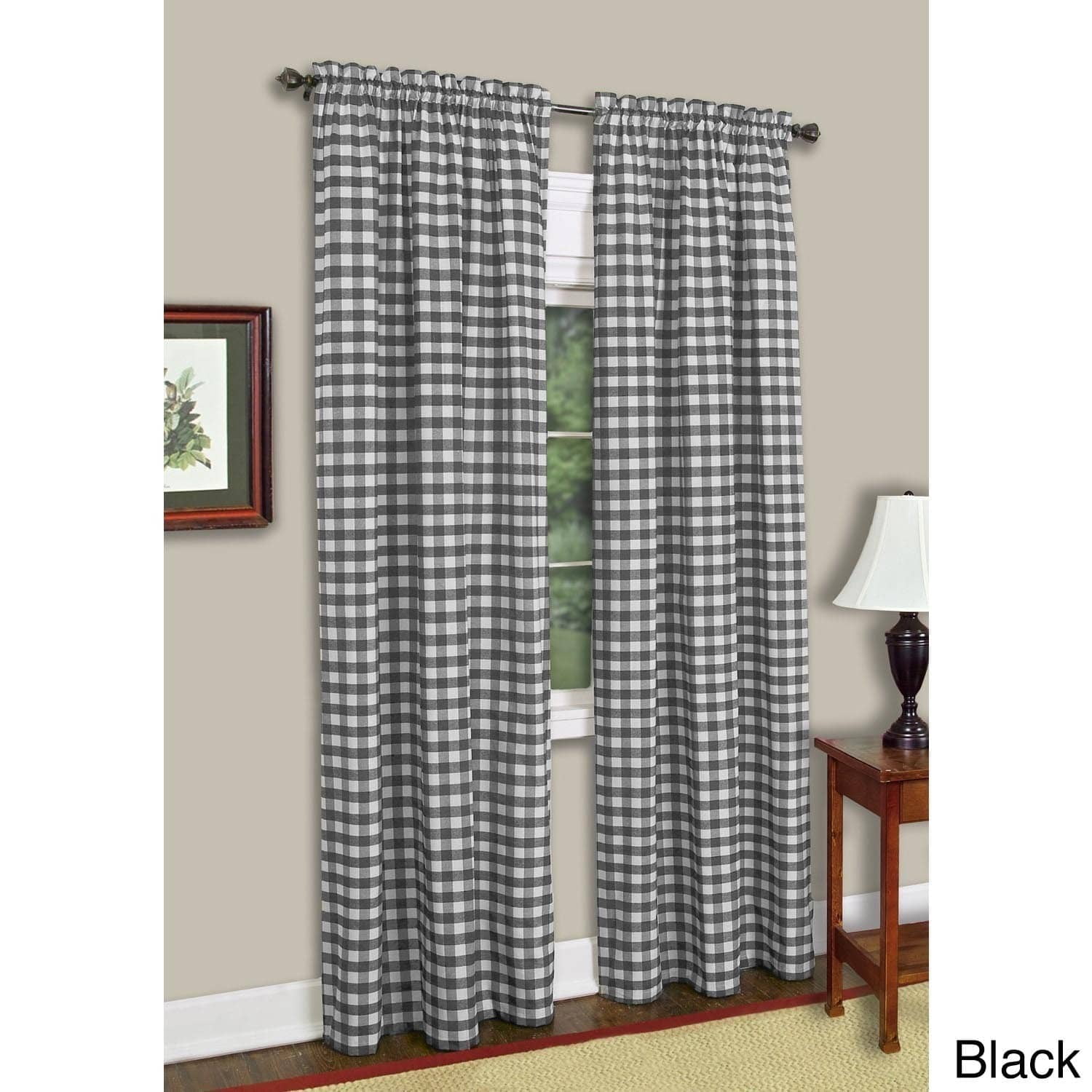 Buffalo Check Window Curtain Panel Walmart