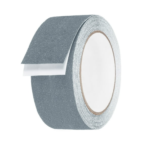 Non Skid Tape 2 in x 16.5 ft Frosted Non Slip Grid Tape Self-Adhesive Backing for Stairs Treads, Grey