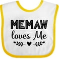 thumbnail image 3 of Inktastic My Memaw Loves Me Boys or Girls Baby Bib, 3 of 4