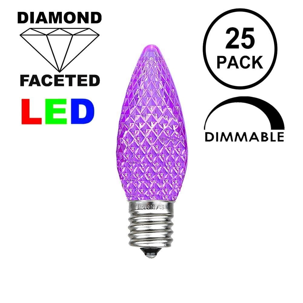 Novelty Lights 25 Pack C9 LED Ultra Bright Outdoor Christmas