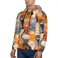 thumbnail image 3 of Wukai Cute Cat Paw Print Men Hoodies Fleece Sweatshirts Long Sleeve Sweaters Pullover Fall Outfits Winter Clothes-XX-Large, 3 of 7