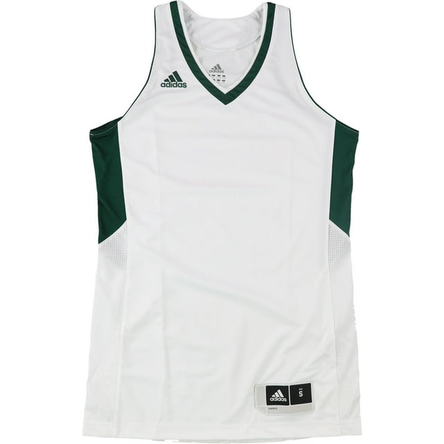 Adidas Womens 2-Tone Basketball Team Jersey, whitedkgreen, XL