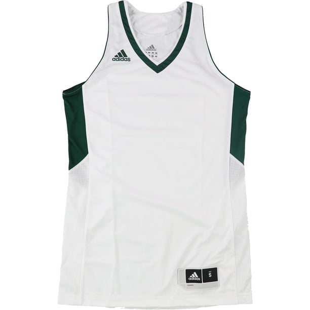 Adidas Womens 2-Tone Basketball Team Jersey, whitedkgreen, S