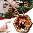 thumbnail image 4 of Raccoon Forest Animal Christmas Ornaments 2026, Funny 2d Acrylic Flat Xmas Animal Lover Gifts, Rustic Woodland Holiday Hanging Ornament Animals Lover Gifts & Christmas Stocking Stuffers,3 Pcs, 4 of 5