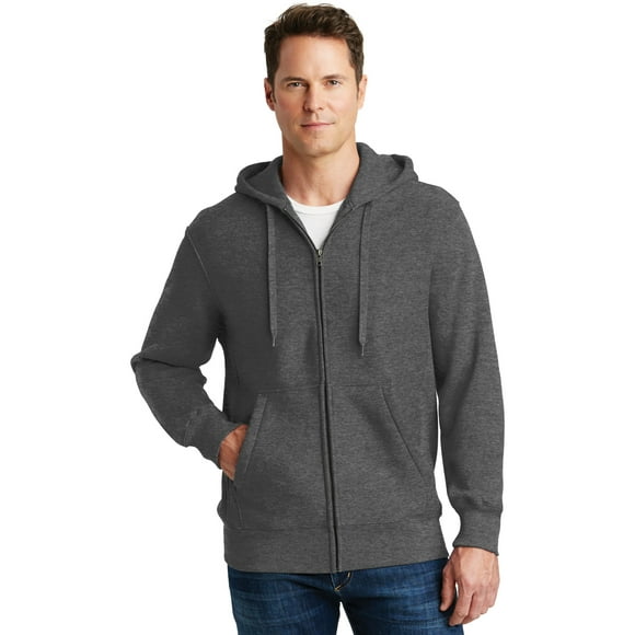 Sport-Tek ® Super Heavyweight Full-Zip Hooded Sweatshirt. F282 L Graphite Heather