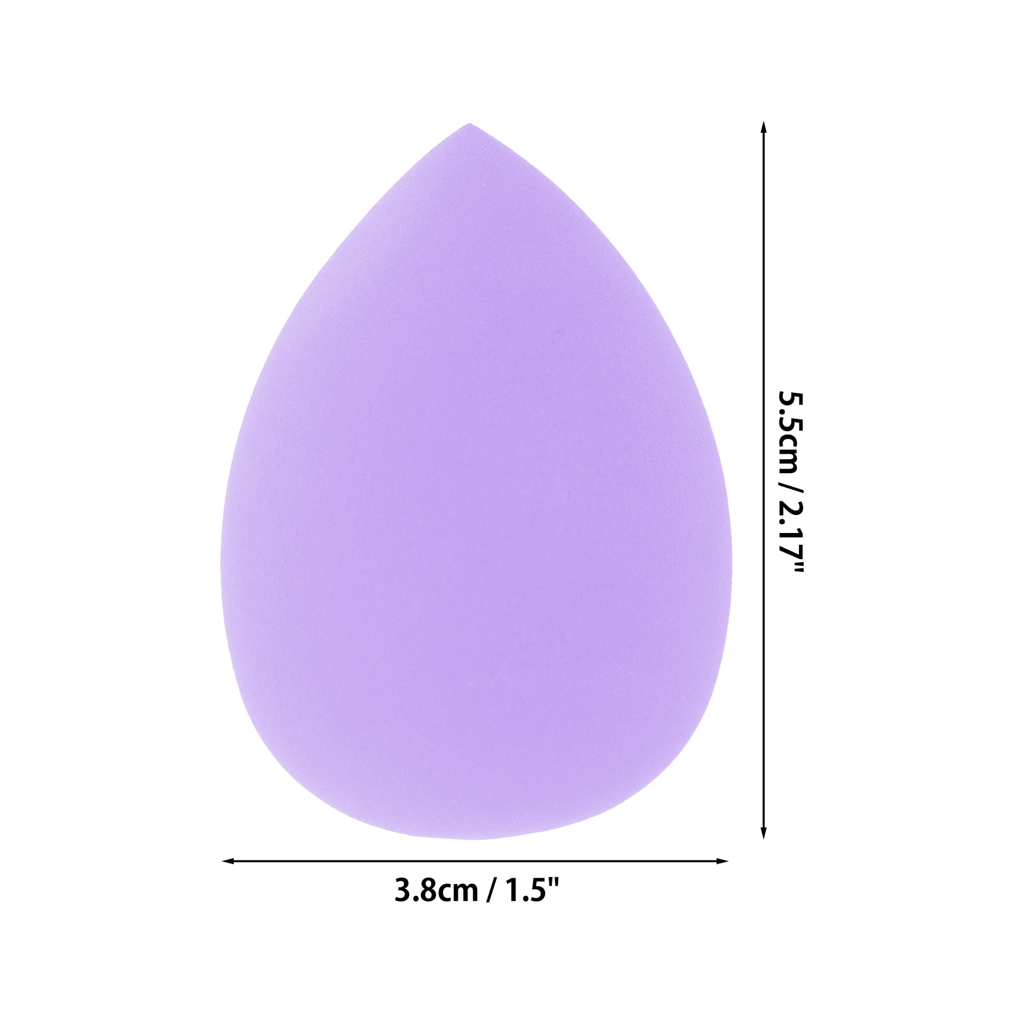Unique Bargains 2 Pcs Portable Teardrop Face Makeup Sponge Purple