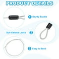 thumbnail image 3 of Cable de acero inoxidable recubierto de vinilo Uxcell con lazo, cadena de seguridad de alambre flexible para iluminación exterior 1/8" 4ft transparente, 3 of 7