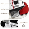 thumbnail image 6 of Red Grey Black Round Area Rug 3.3 FT, Non Slip Small Entryway Kitchen Mat, Irregular Modern Abstract Geometric Washable Soft Circular Rug Non-Shedding Door Mat for Bathroom Playroom Kids Room, 6 of 9
