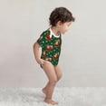 thumbnail image 4 of Yiaed Vintage Santa Skiing Green Plaid Print Infant Climbing Short Sleeve Onesie One-Piece Baby Bodysuit Clothes 0-12 Months -2 Years, 4 of 6