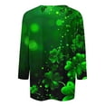 thumbnail image 4 of Saint Patricks Day Shirt Funny,Women Fashion Tops Summer Frilly Plus Size Blouses for Women Dressy Semi Formal Shirts Yellow, 4 of 5