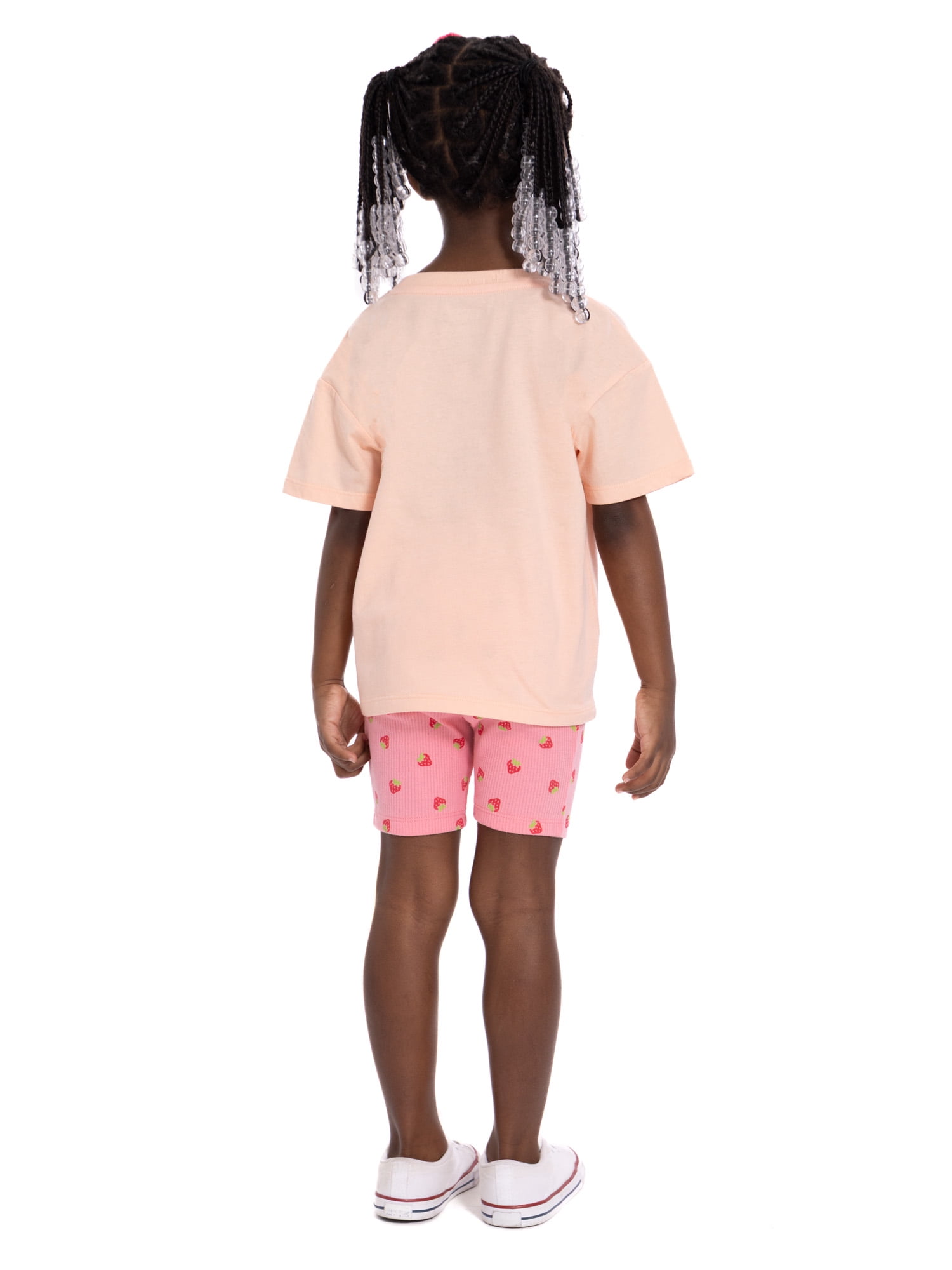 Strawberry Shortcake Toddler Girls Graphic Tee and Bike Shorts Set, 2-Piece, Sizes 12M-5T