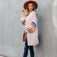thumbnail image 4 of Automne Hiver Cardigan Ample à Rayures pour Femmes Grande Taille, 4 of 9