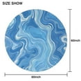 thumbnail image 6 of Blue White Tie Dye Swirl Pattern Round Tablecloth 60"x60",Wrinkle Wipeable Table Cloth for Kitchen Dining Room Picnic Patio Party, 6 of 6