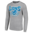 thumbnail image 2 of Men's Starter Heather Gray Detroit Lions '80s Inspired Team Logo Long Sleeve T-Shirt, 2 of 3